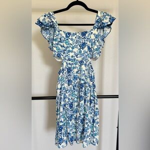 VICI Floral side cut-out mini dress.